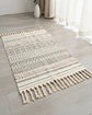 Pack de 2 Alfombra de Lino Bajada de Cama estilo Boho medida 60 cm x 90 cm - Miniatura 2