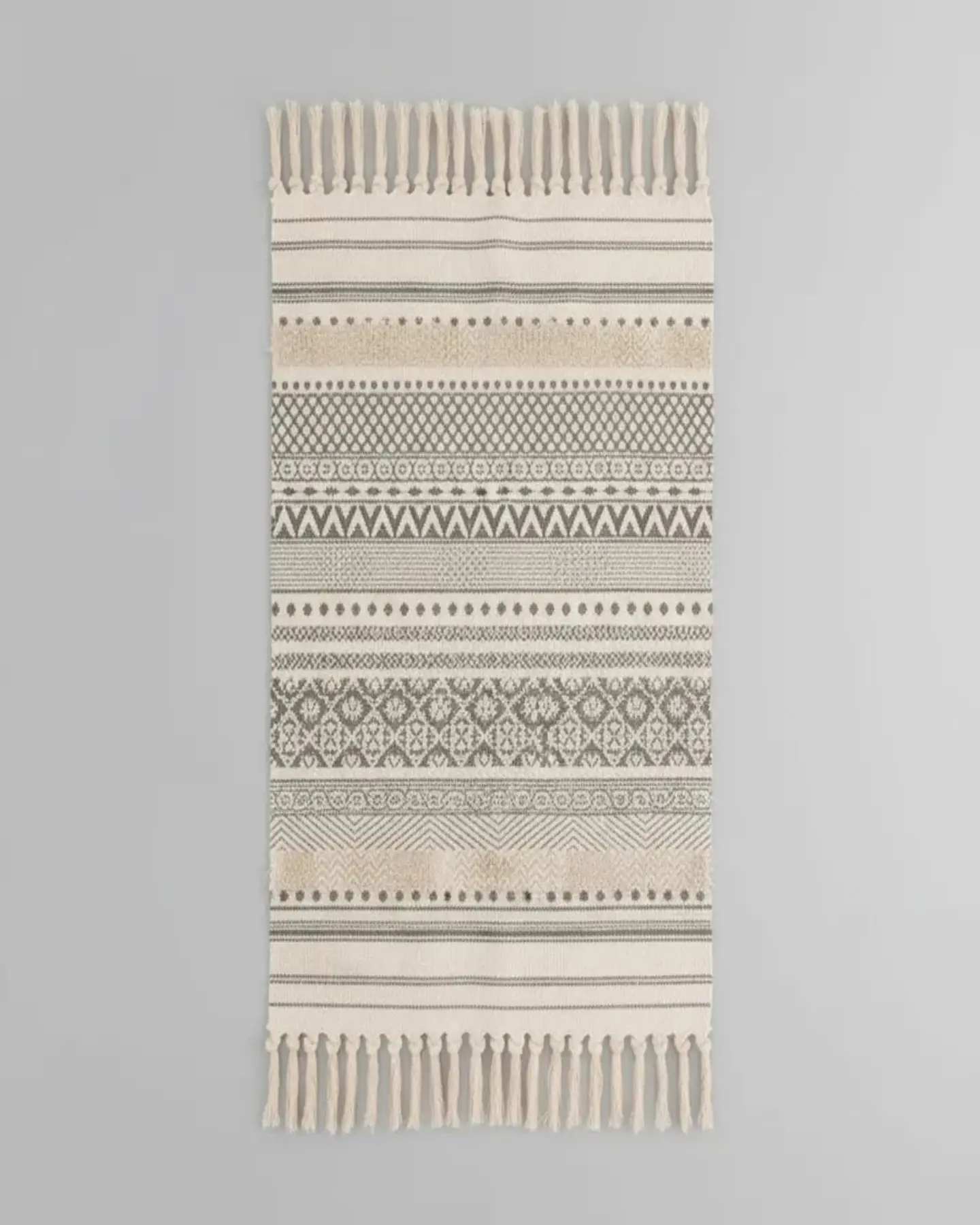 Pack de 2 Alfombra de Lino Bajada de Cama estilo Boho medida 60 cm x 90 cm 6