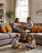 Set De 2 Cojines Rueda Terciopelo Redondo Sofa Decorativo - Miniatura 3