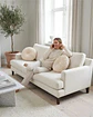 Set De 2 Cojines Rueda Terciopelo Redondo Sofa Decorativo - Miniatura 2