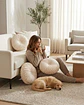 Set De 2 Cojines Rueda Terciopelo Redondo Sofa Decorativo - Miniatura 5