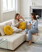 Set De 2 Cojines Rueda Terciopelo Redondo Sofa Decorativo - Miniatura 1
