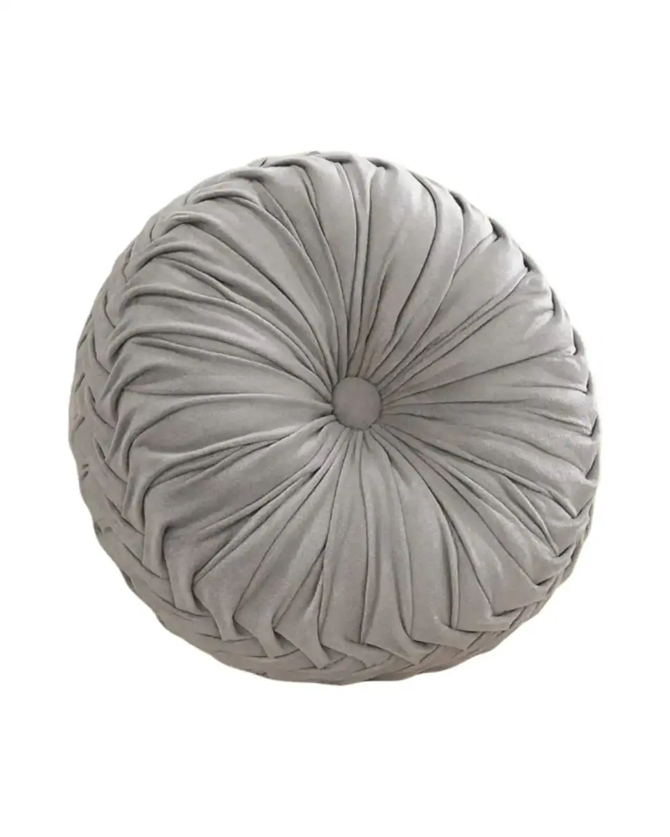 Cojin Rueda Terciopelo Redondo Sofa Decorativo Salon 7