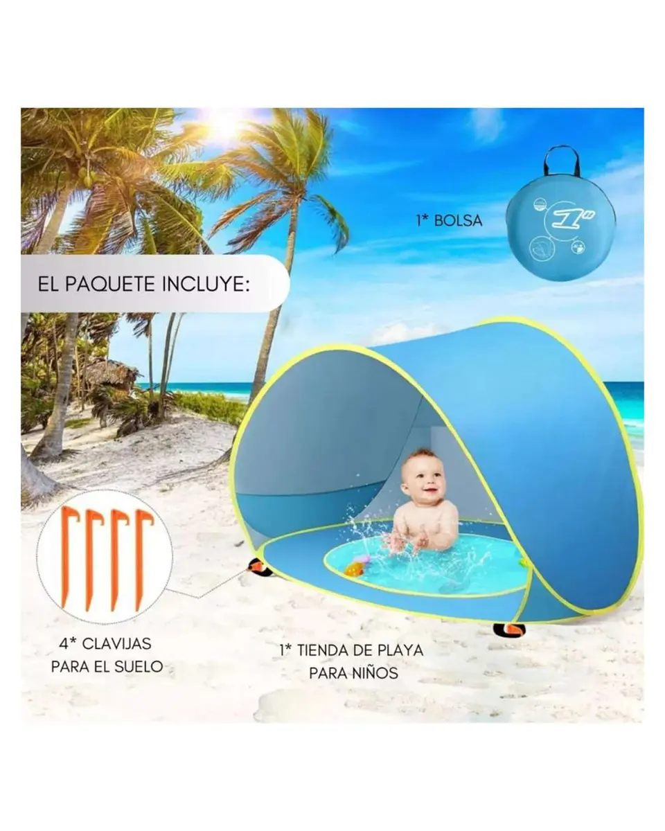 CARPA DE PLAYA O CAMPING BEBE NIÑO 3