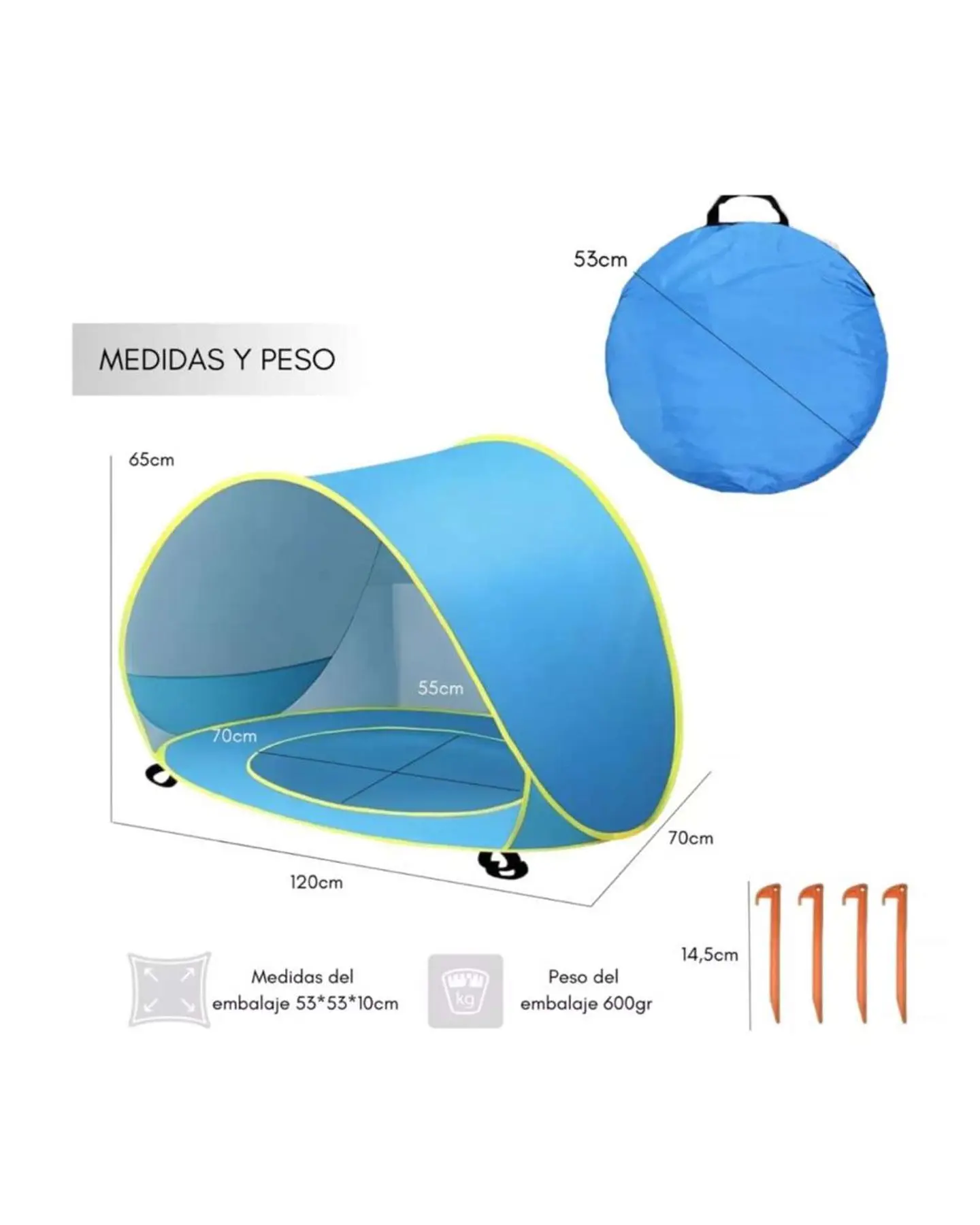 CARPA DE PLAYA O CAMPING BEBE NIÑO 4