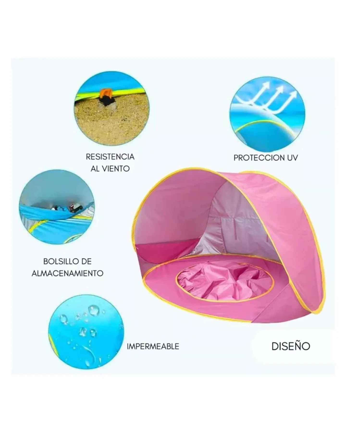 CARPA DE PLAYA O CAMPING BEBE NIÑA 3