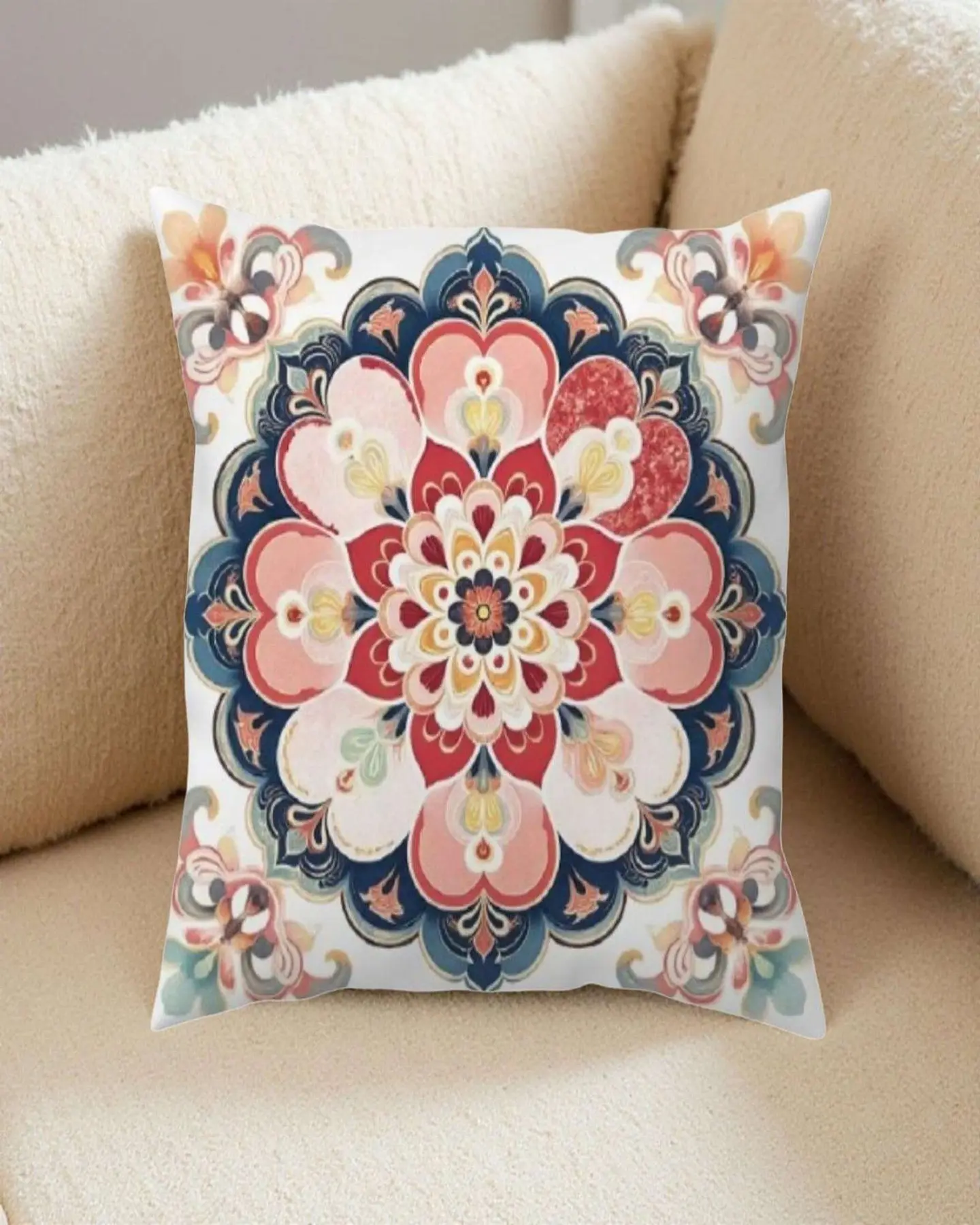 Pack de 2 Fundas de cojin mandala estampadas 3