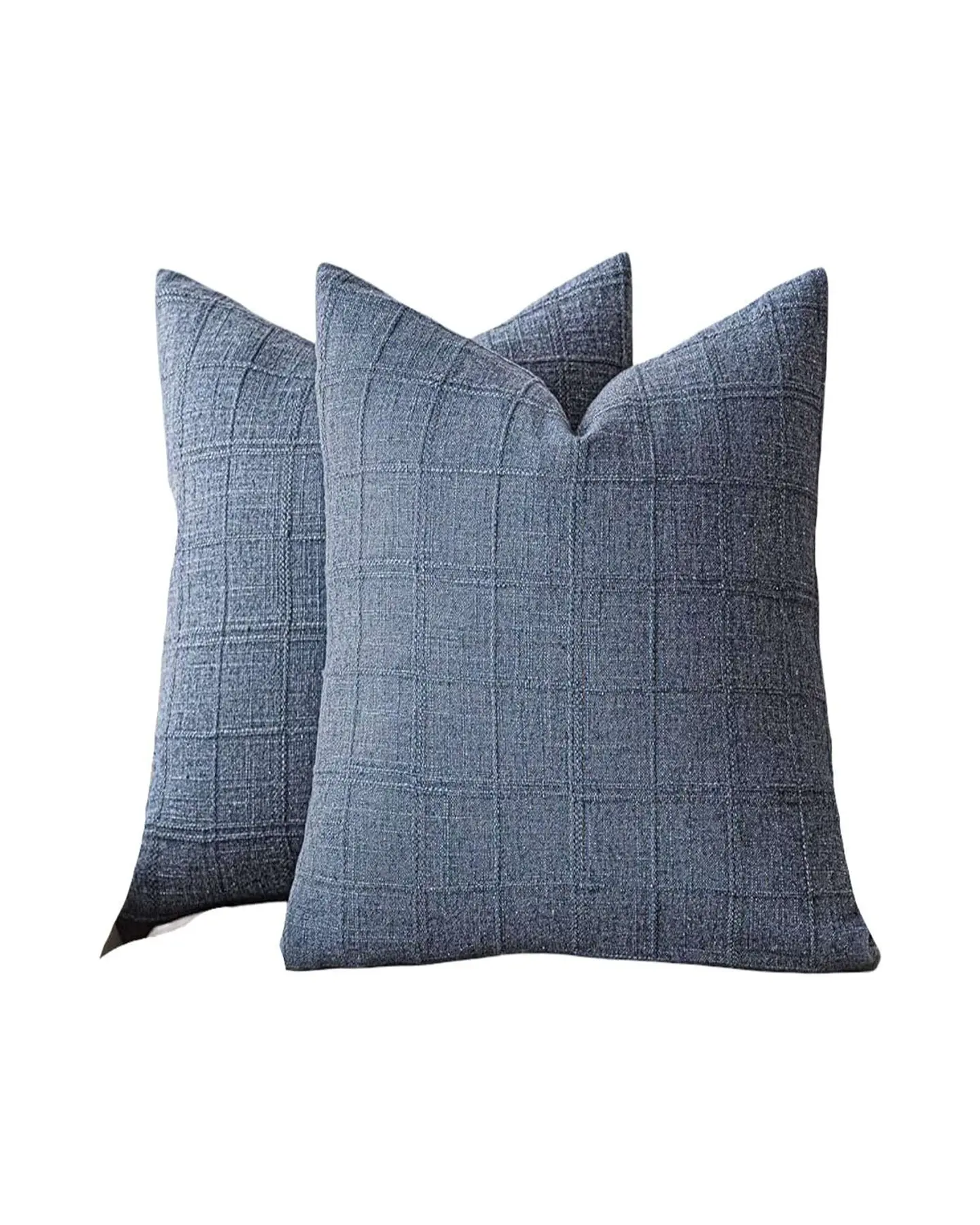 Pack de 4 Fundas de cojin Jacquard cuadrille 1
