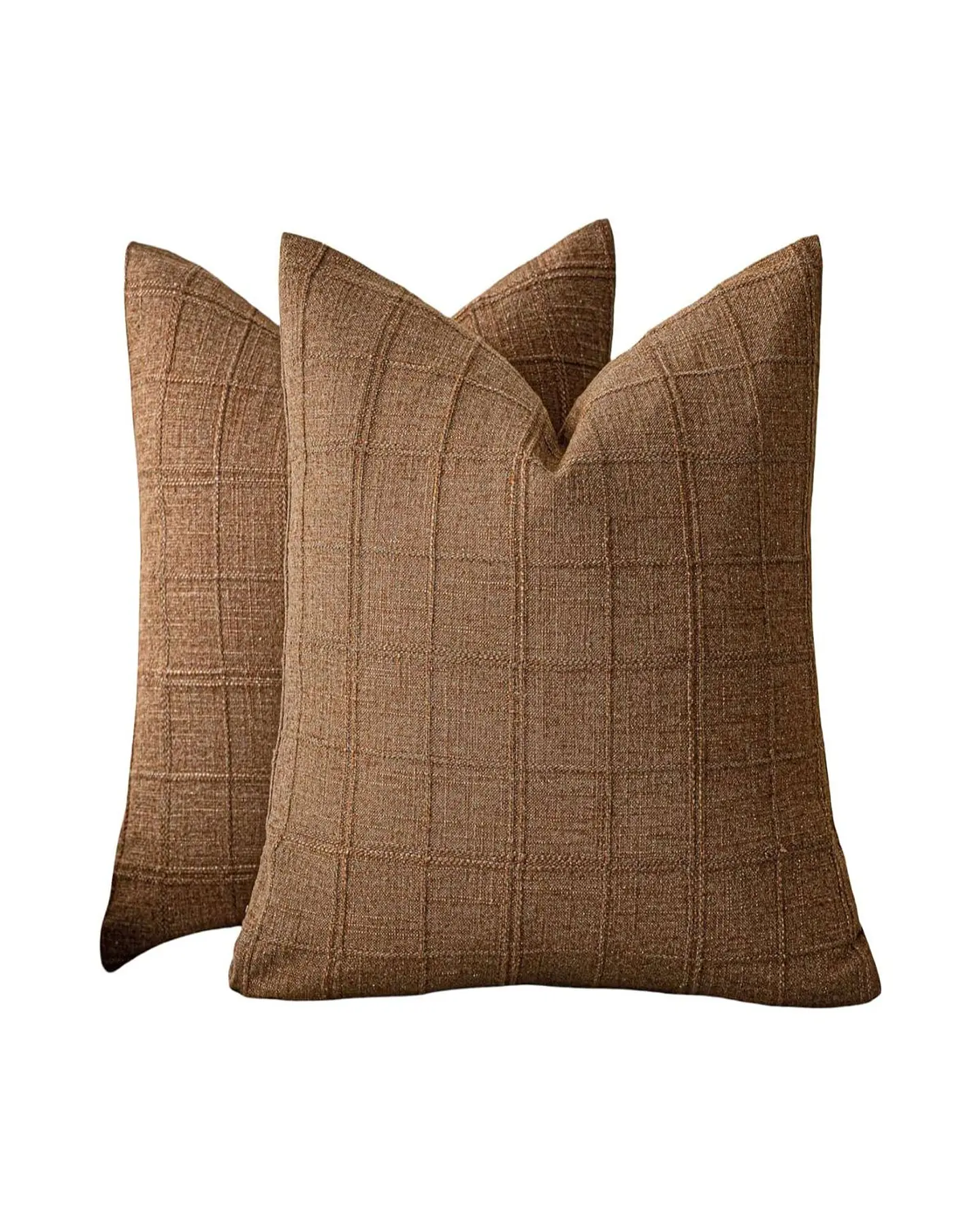Pack de 4 Fundas de cojin Jacquard cuadrille 1