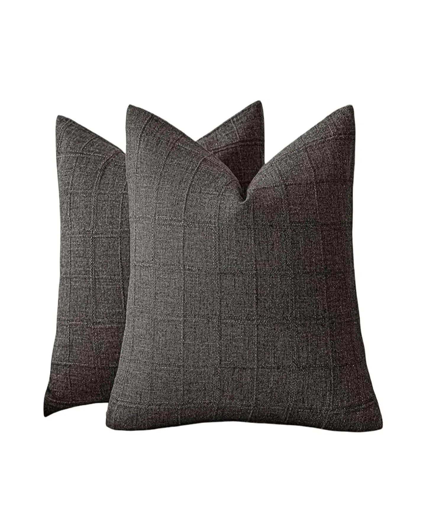 Pack de 4 Fundas de cojin Jacquard cuadrille 1