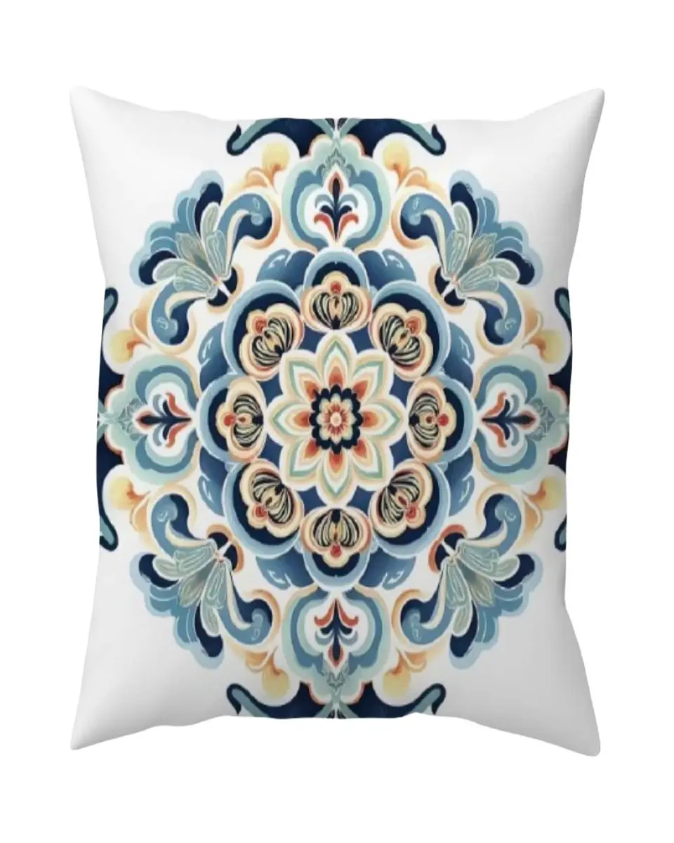 Pack de 4 Fundas de cojin mandala estampadas 1