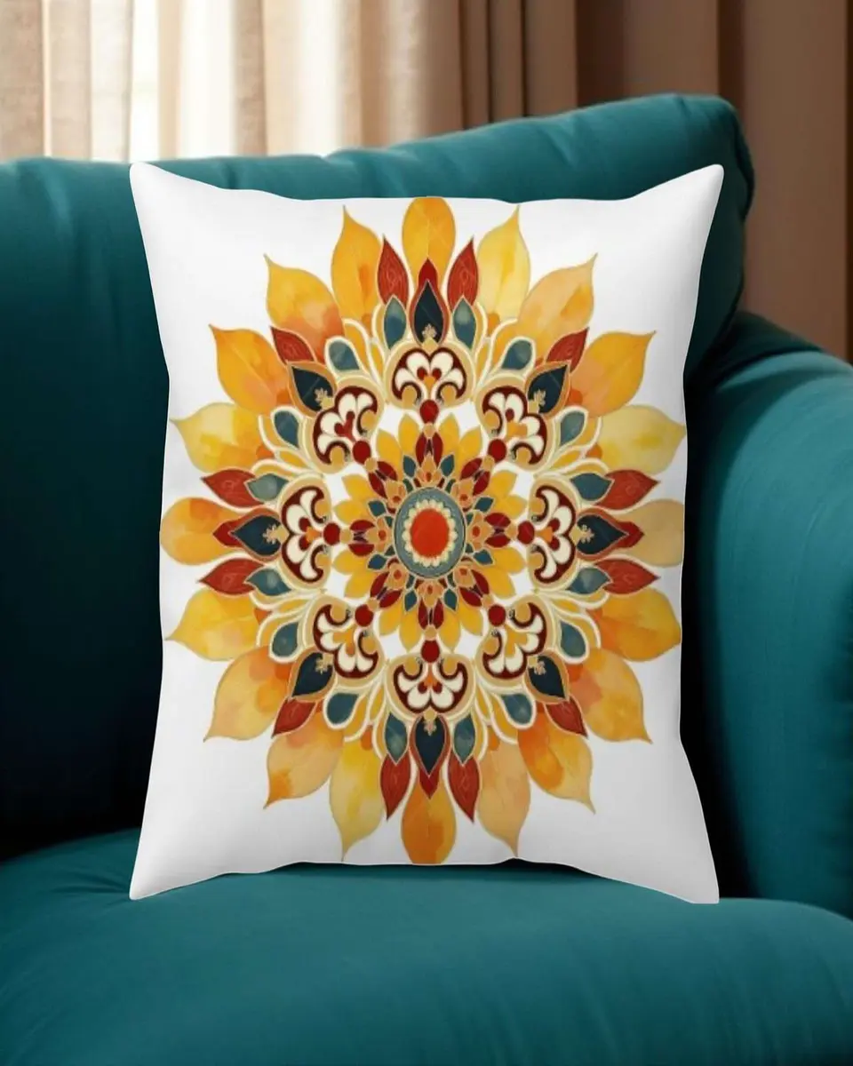 Pack de 4 Fundas de cojin mandala estampadas 3