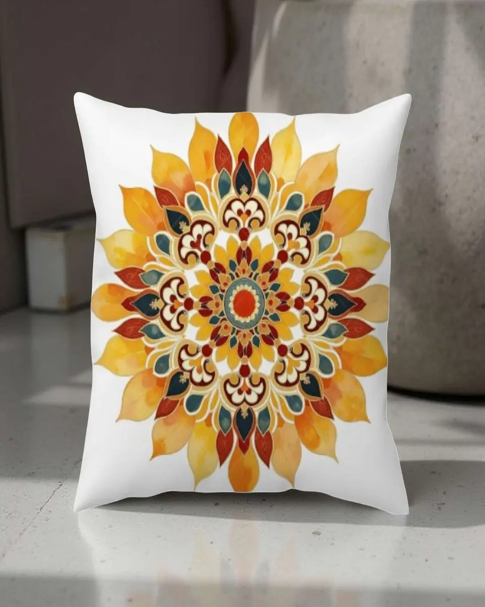 Pack de 4 Fundas de cojin mandala estampadas 4