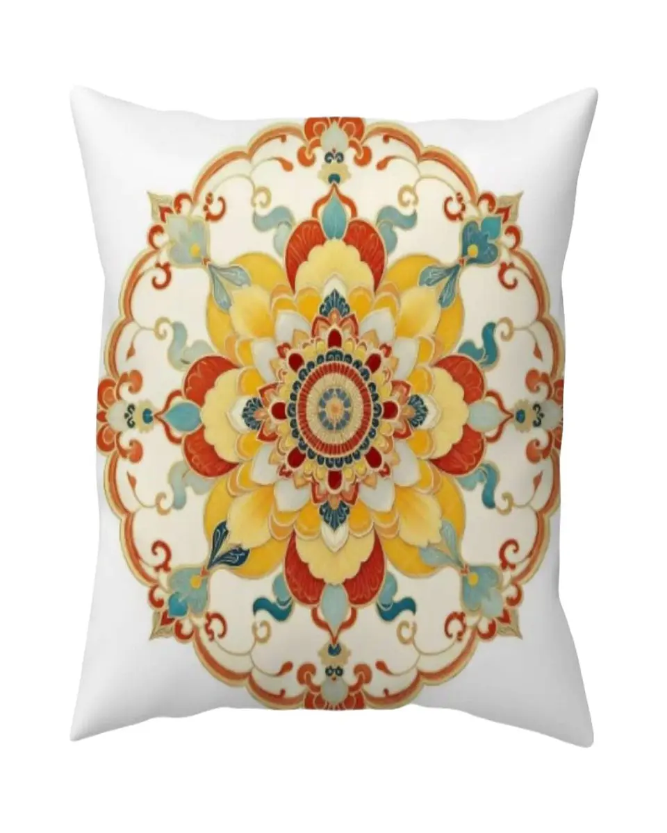 Pack de 4 Fundas de cojin mandala estampadas 1