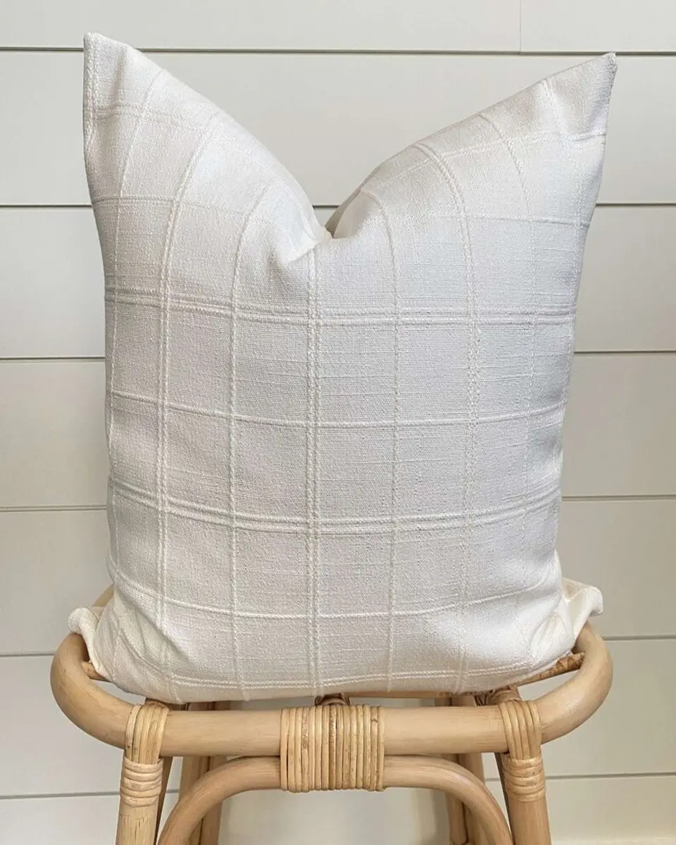 Pack de 2 Fundas de cojin Jacquard cuadrille  con relleno 4