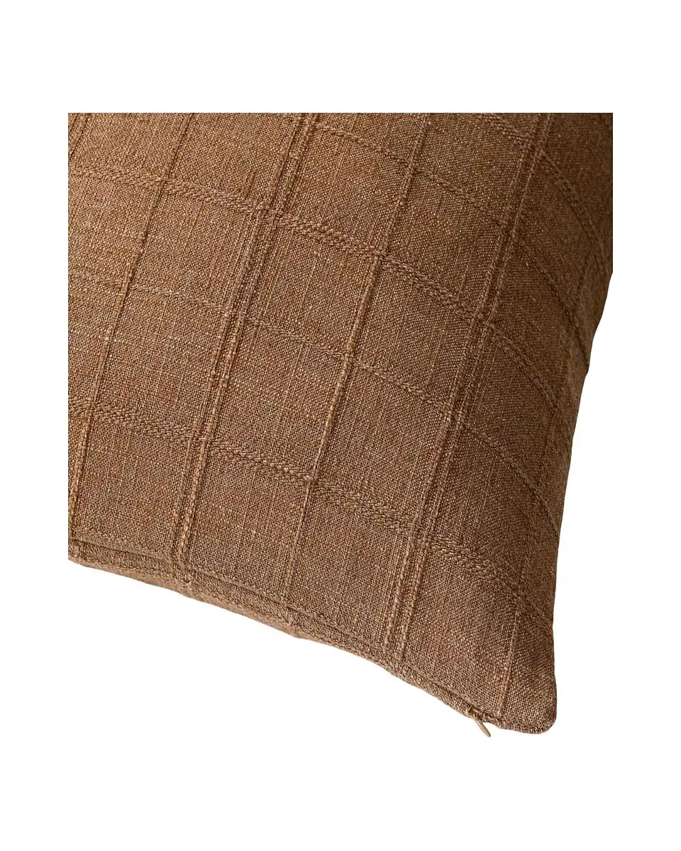Pack de 2 Fundas de cojin Jacquard cuadrille  con relleno 3
