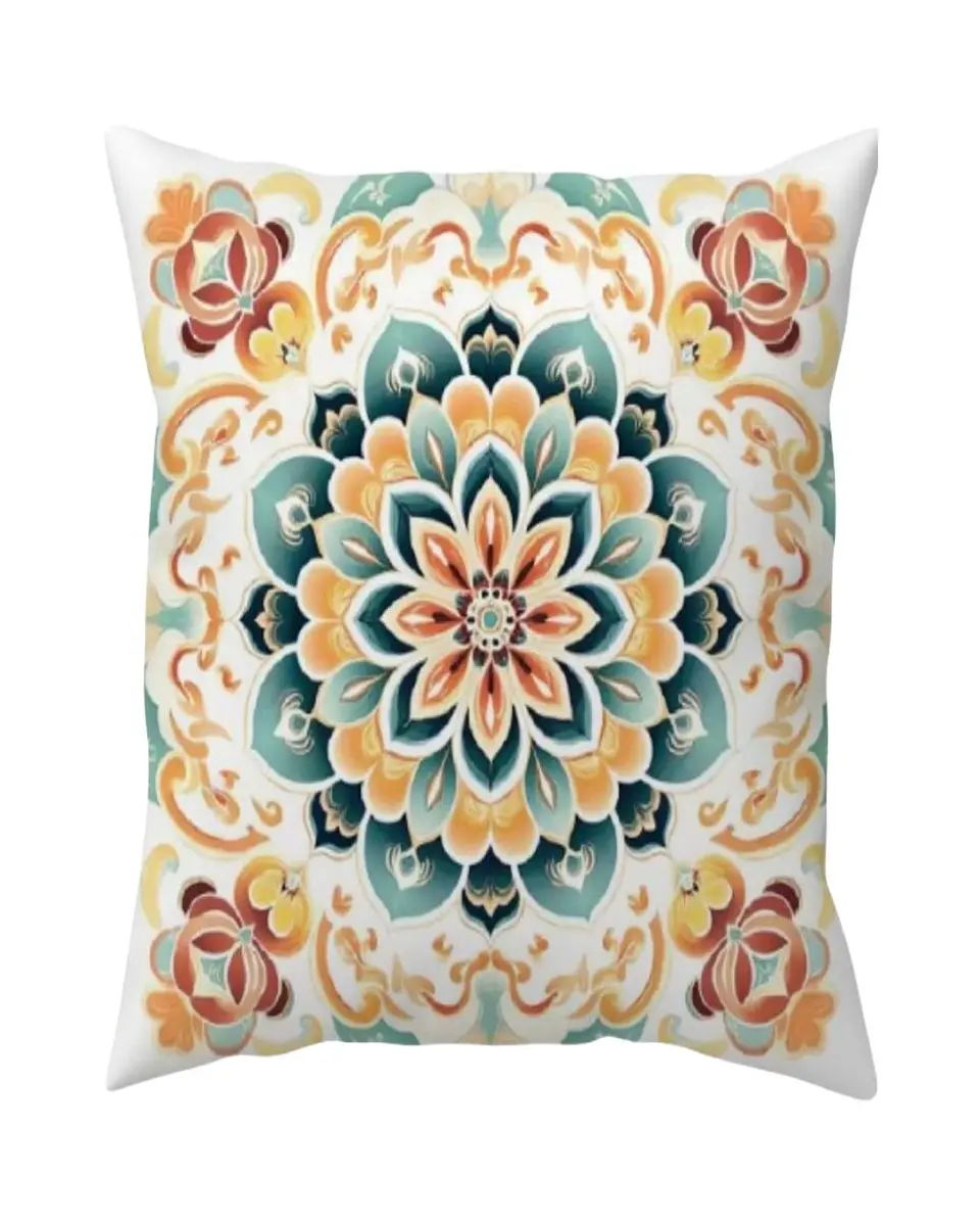 Pack de 2 Fundas de cojin mandala estampadas  con relleno 1