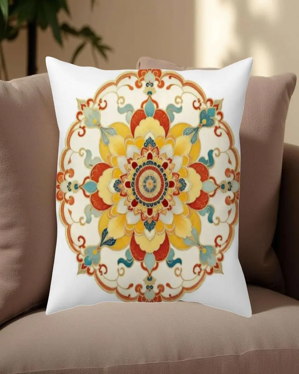 Pack de 2 Fundas de cojin mandala estampadas  con relleno 3