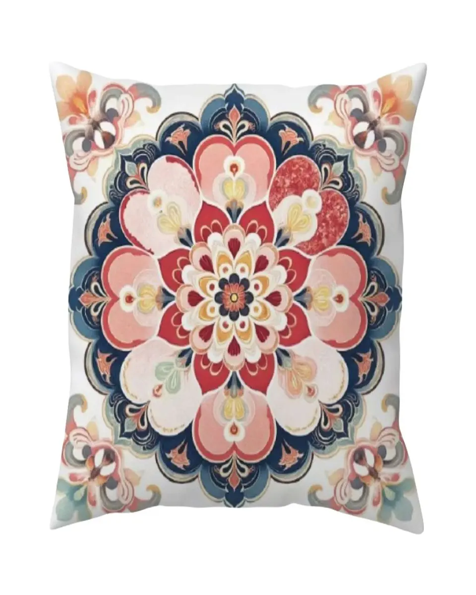 Pack de 2 Fundas de cojin mandala estampadas  con relleno 1