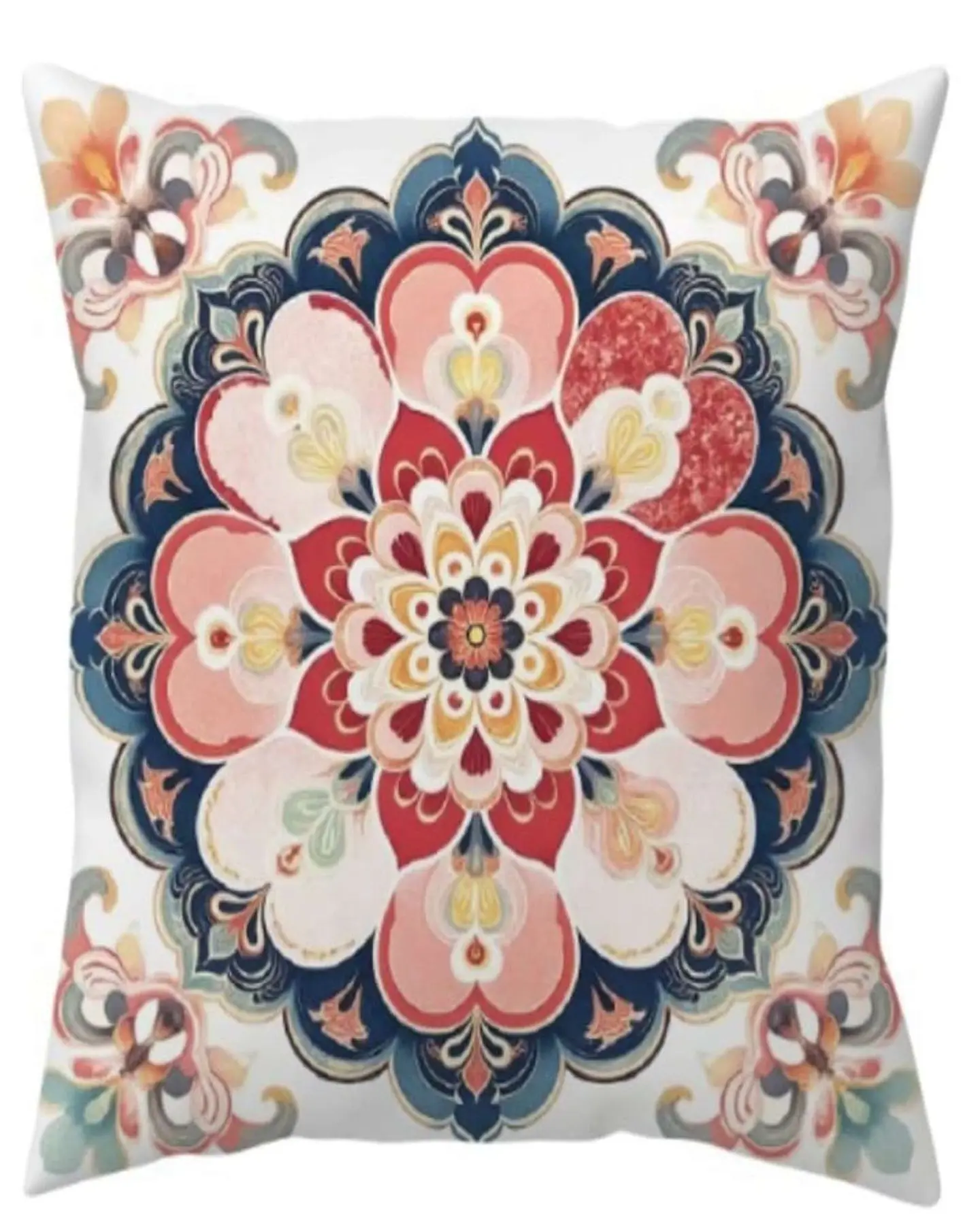 Pack de 2 Fundas de cojin mandala estampadas  con relleno 2