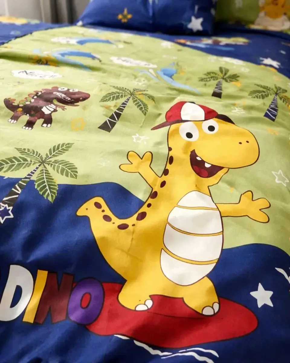 Juego de sábanas plaza y media infantil niña niño Dino 2