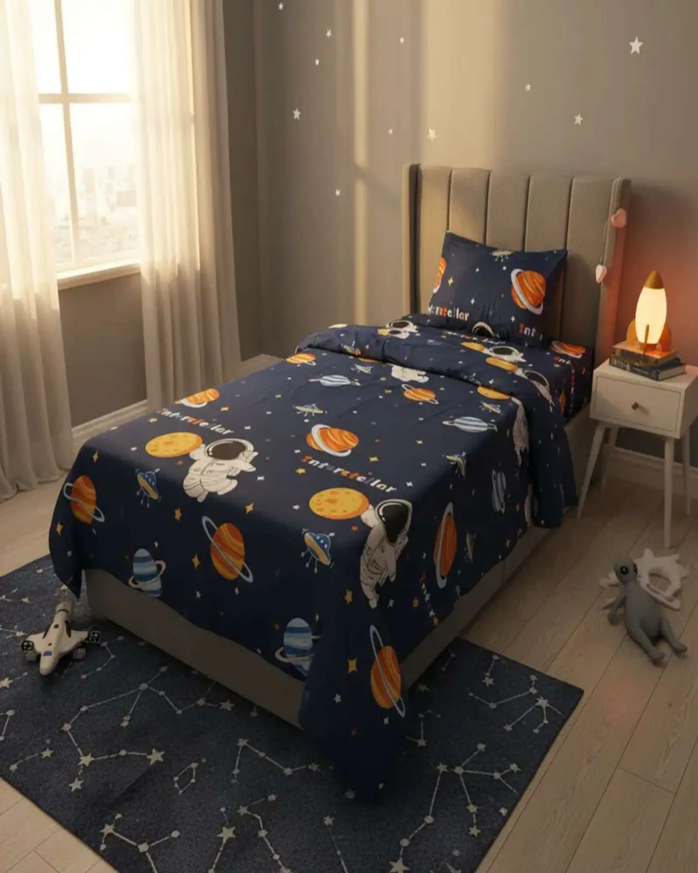 Juego de sábanas plaza y media infantil niña niño Astronauta 2