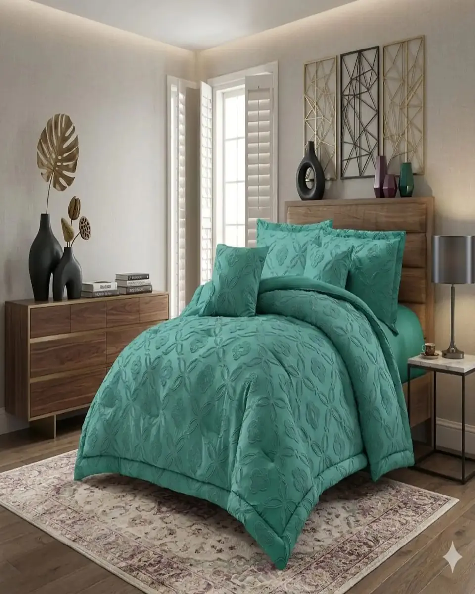 Cubrecama Quilt Nórdico Delgado Diseño Flores 2 plazas 1