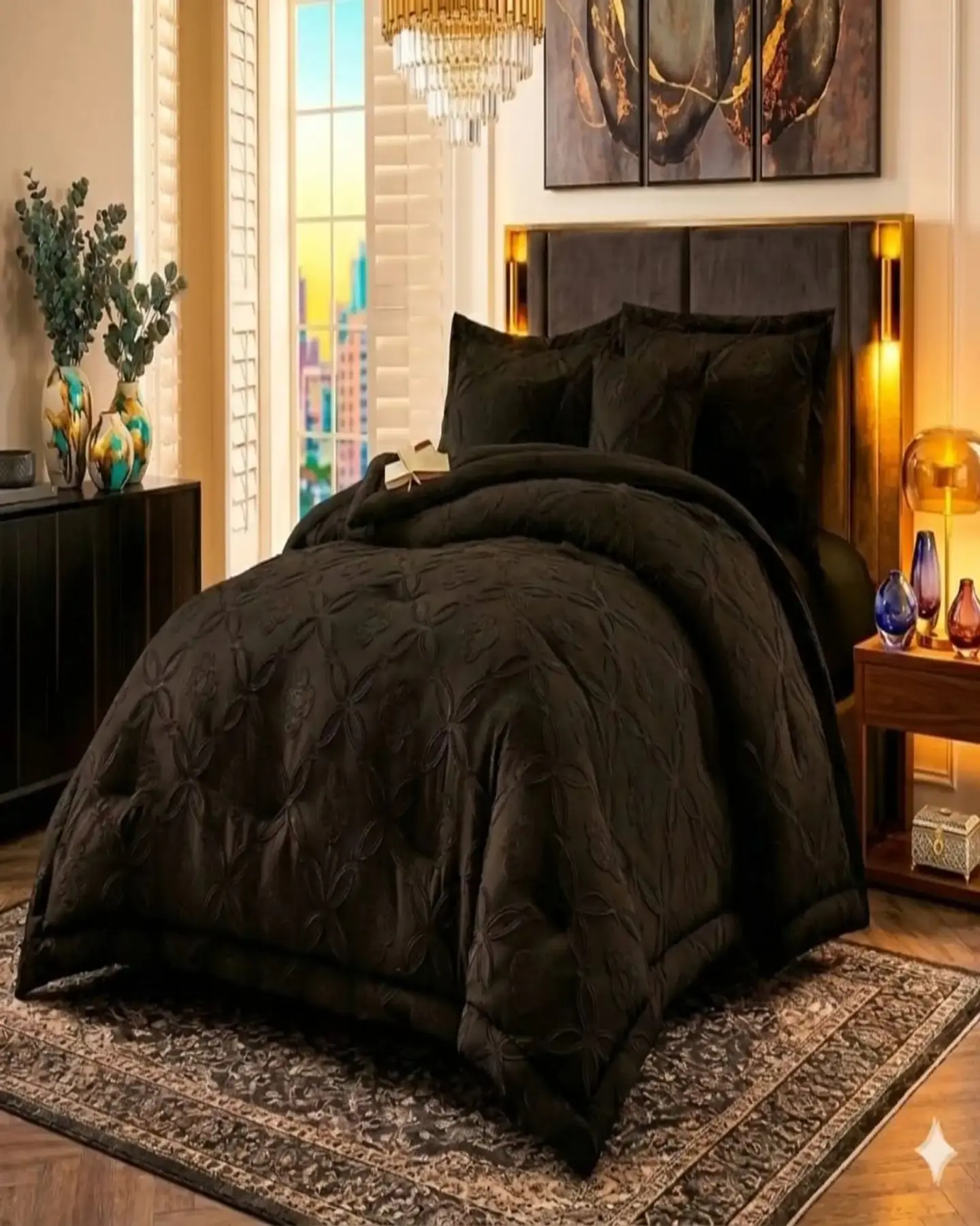 Cubrecama Quilt Nórdico Delgado Diseño Flores king 1