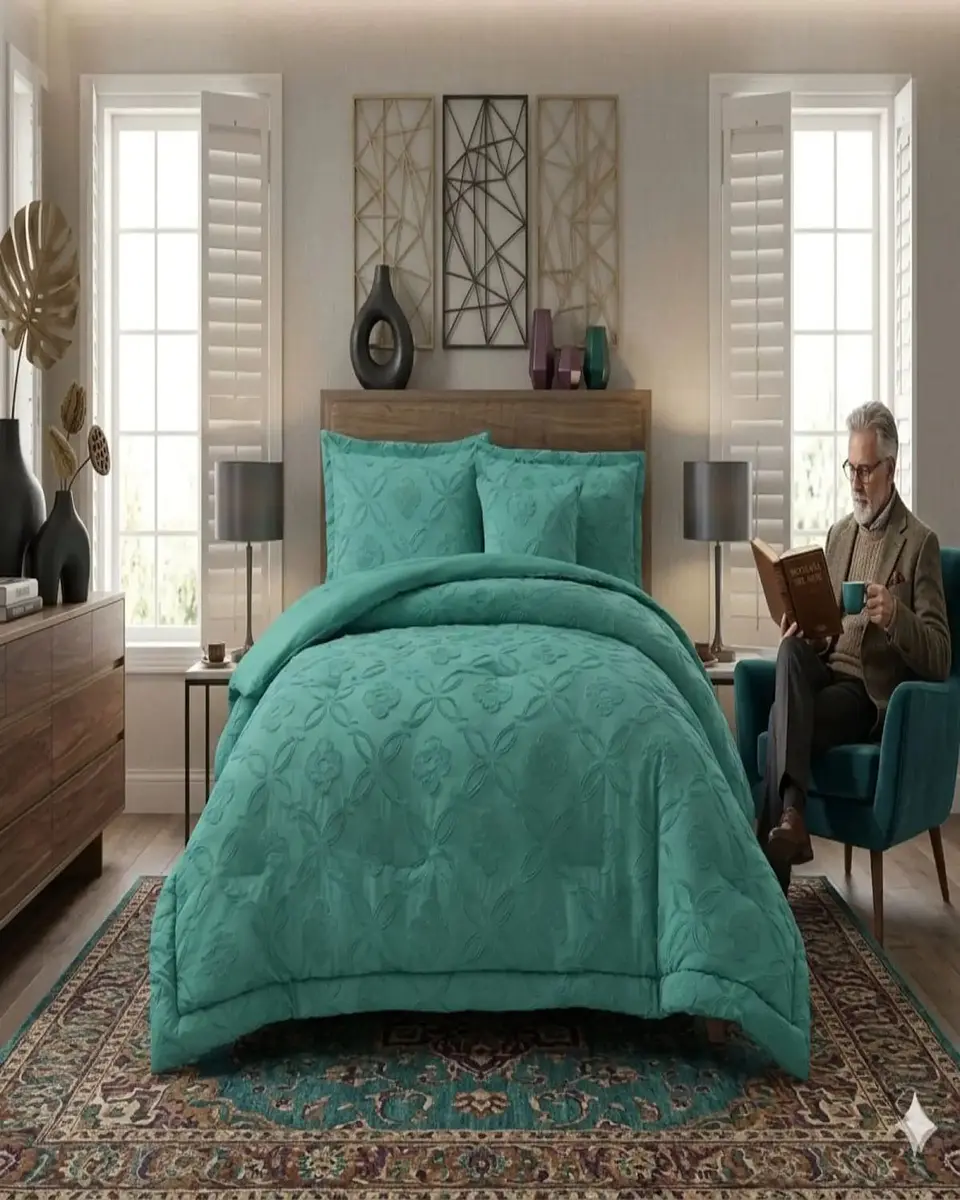 Cubrecama Quilt Nórdico Delgado Diseño Flores king 3