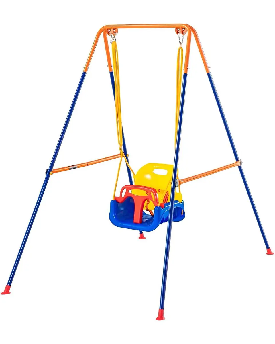 Juego de columpios 3 en 1 con soporte para niños 2