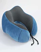 Cómoda Almohada De Cuello Viaje tela magnetica Azul - Miniatura 1