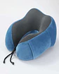Cómoda Almohada De Cuello Viaje tela magnetica Azul - Miniatura 2