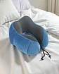 Cómoda Almohada De Cuello Viaje tela magnetica Azul - Miniatura 4