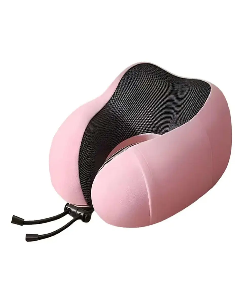 Cómoda Almohada De Cuello Viaje tela magnetica Rosa 2