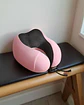 Cómoda Almohada De Cuello Viaje tela magnetica Rosa - Miniatura 4