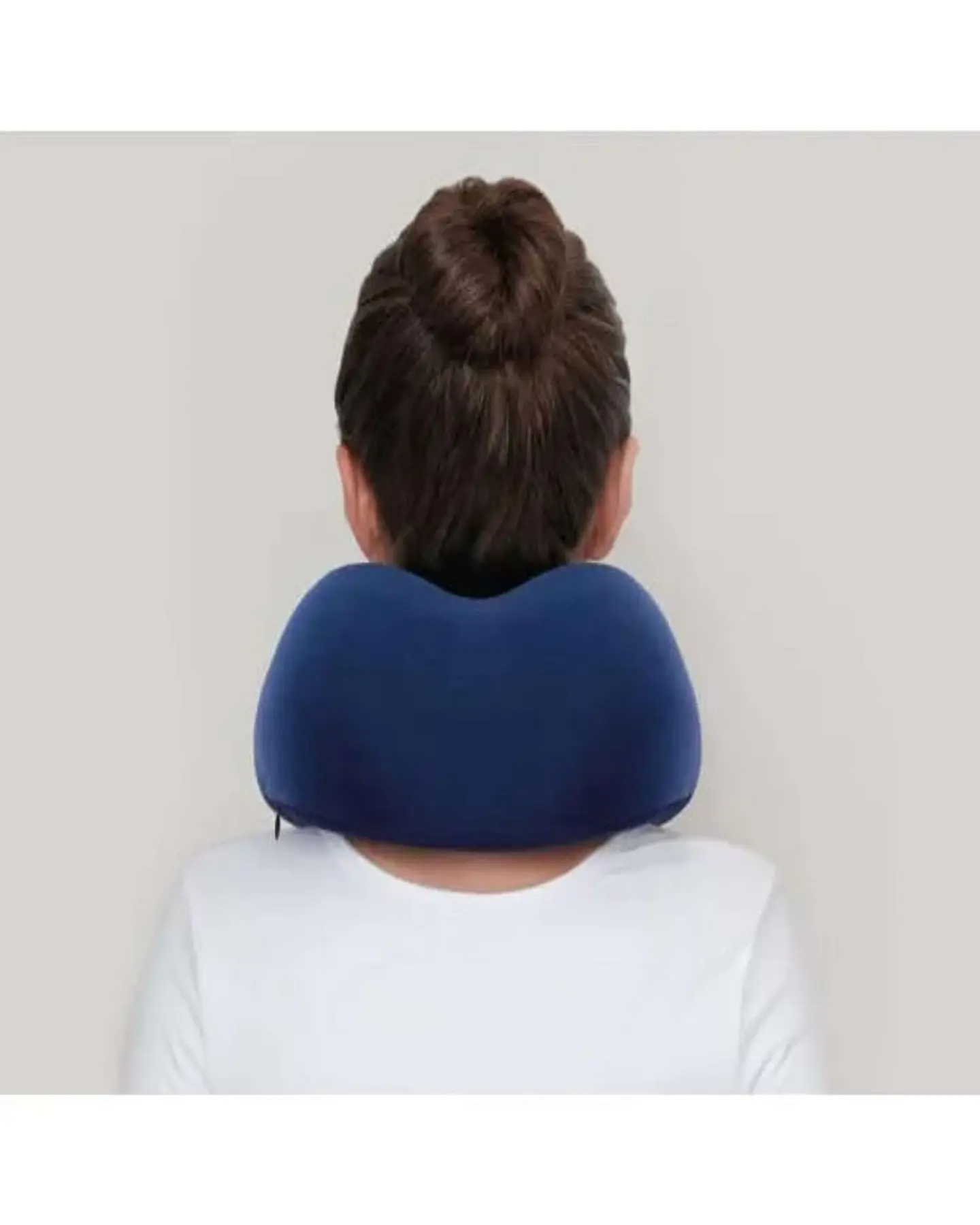 Cómoda Almohada De Cuello Viaje tela magnetica azul 4