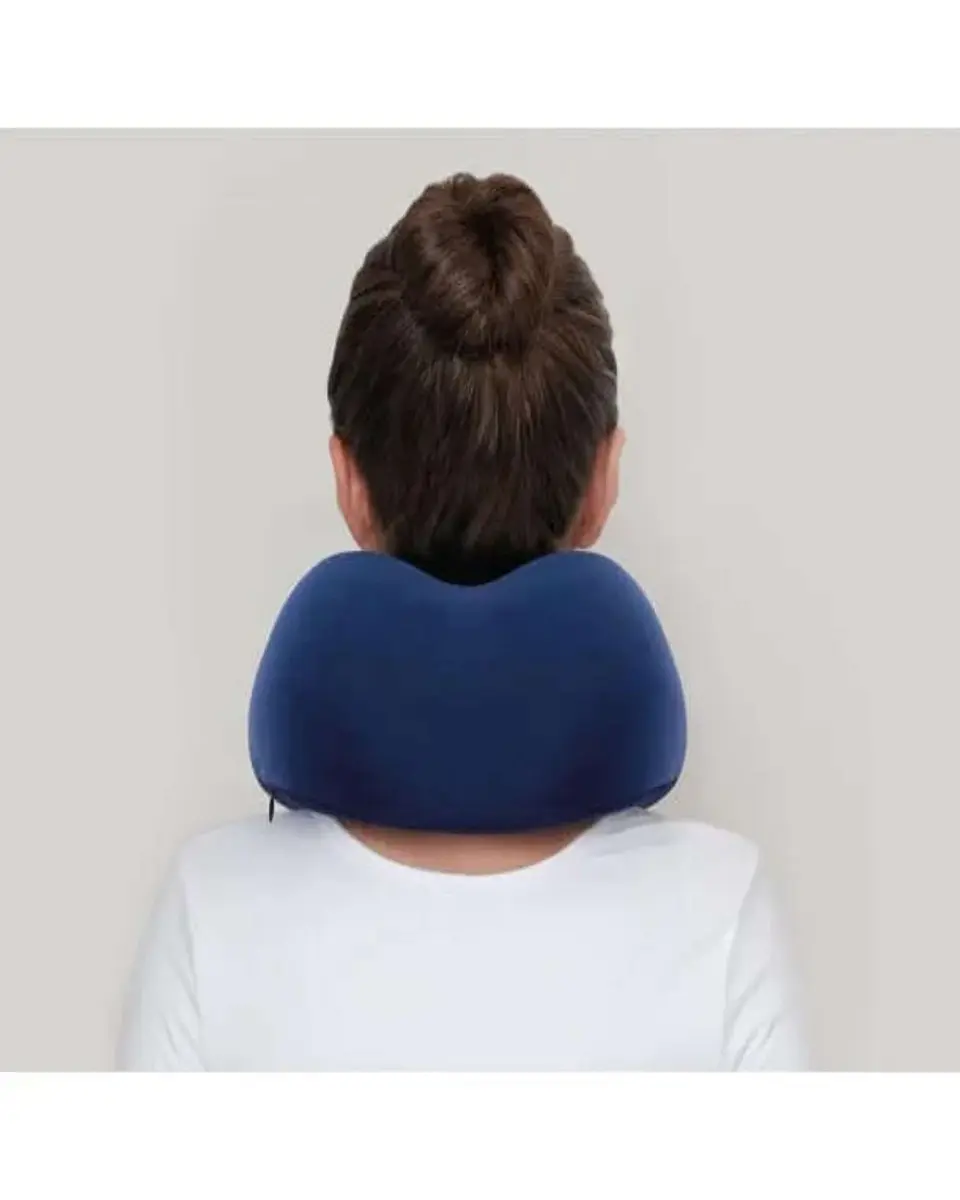 Cómoda Almohada De Cuello Viaje tela magnetica azul 4