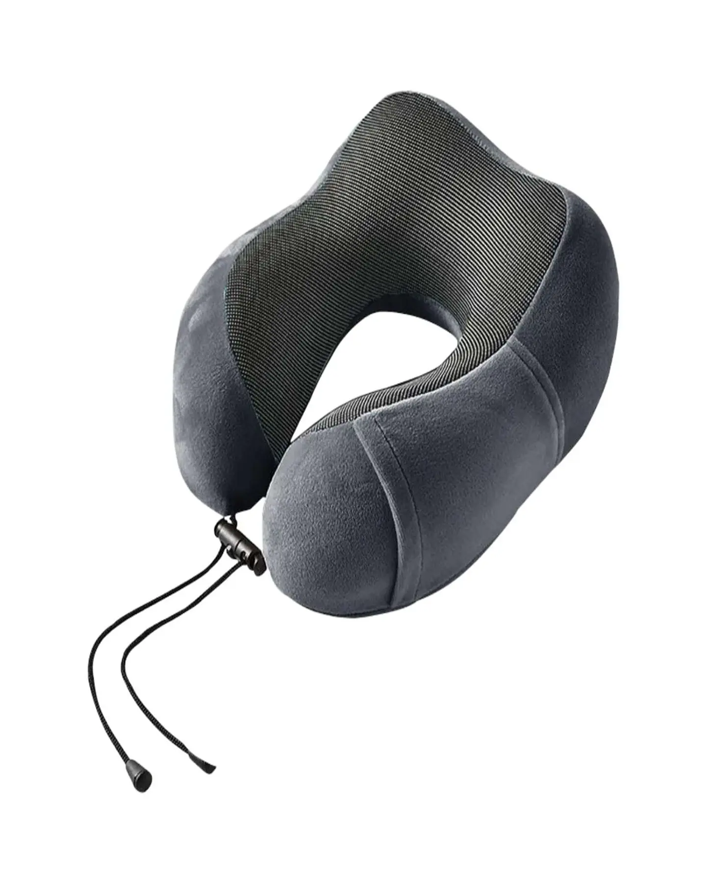 Cómoda Almohada De Cuello Viaje tela magnetica gris 3
