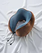 Cómoda Almohada De Cuello Viaje tela magnetica marron - Miniatura 3
