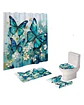 Juego 5 piezas con Cortina de baño de Tela Poliéster y  Forro de Ducha de Plástico - Miniatura 4