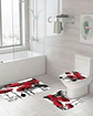 Juego 5 piezas con Cortina de baño de Tela Poliéster y  Forro de Ducha de Plástico - Miniatura 6