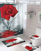 Juego 5 piezas con Cortina de baño de Tela Poliéster y  Forro de Ducha de Plástico - Miniatura 1