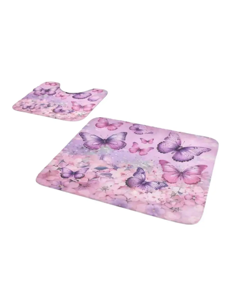 Juego 5 piezas con Cortina de baño de Tela Poliéster y  Forro de Ducha de Plástico 4