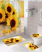 Juego 5 piezas con Cortina de baño de Tela Poliéster y  Forro de Ducha de Plástico - Miniatura 1