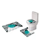 Juego 5 piezas con Cortina de baño de Tela Poliéster y  Forro de Ducha de Plástico - Miniatura 3
