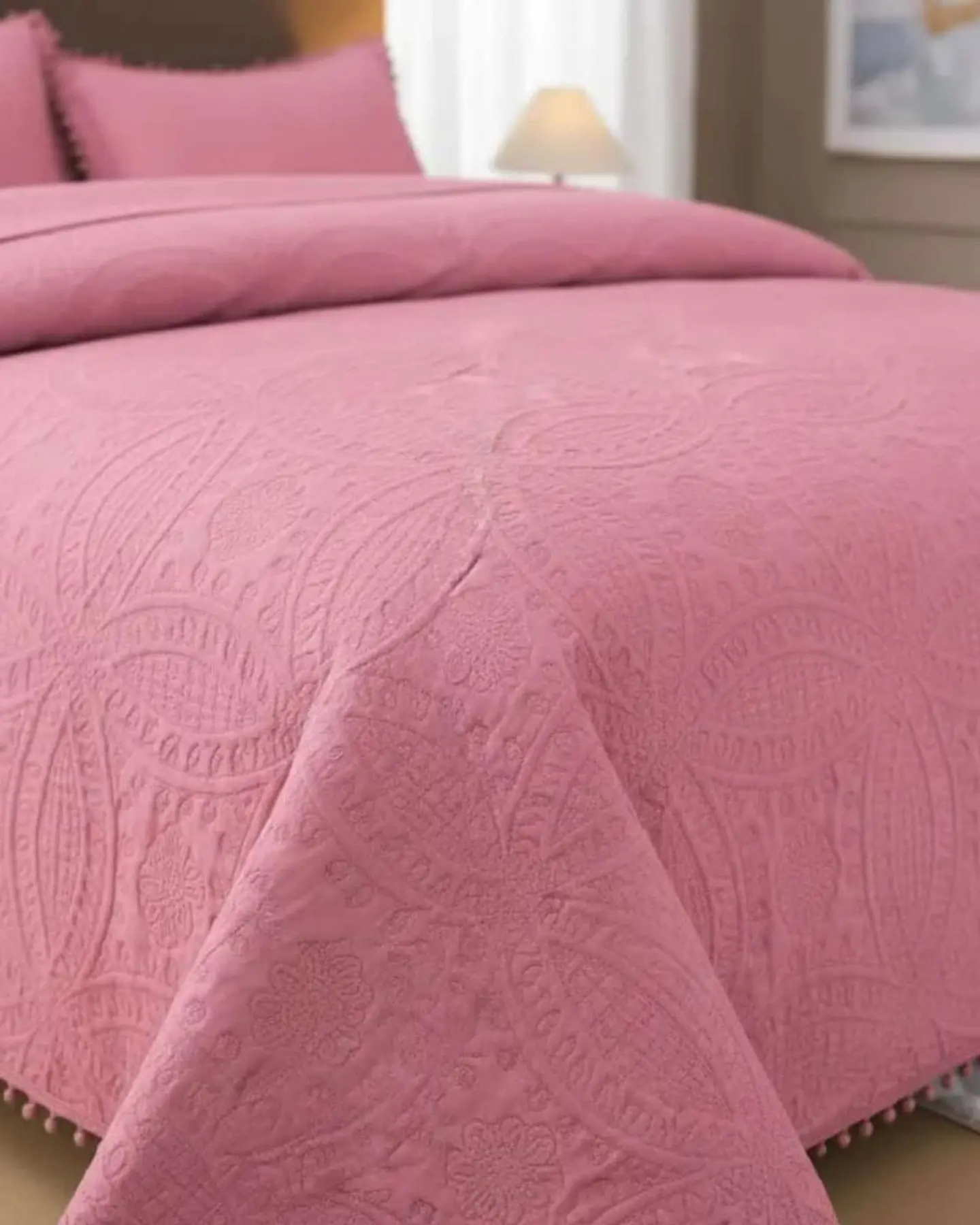 Cubrecama con pompones 2 plazas 4