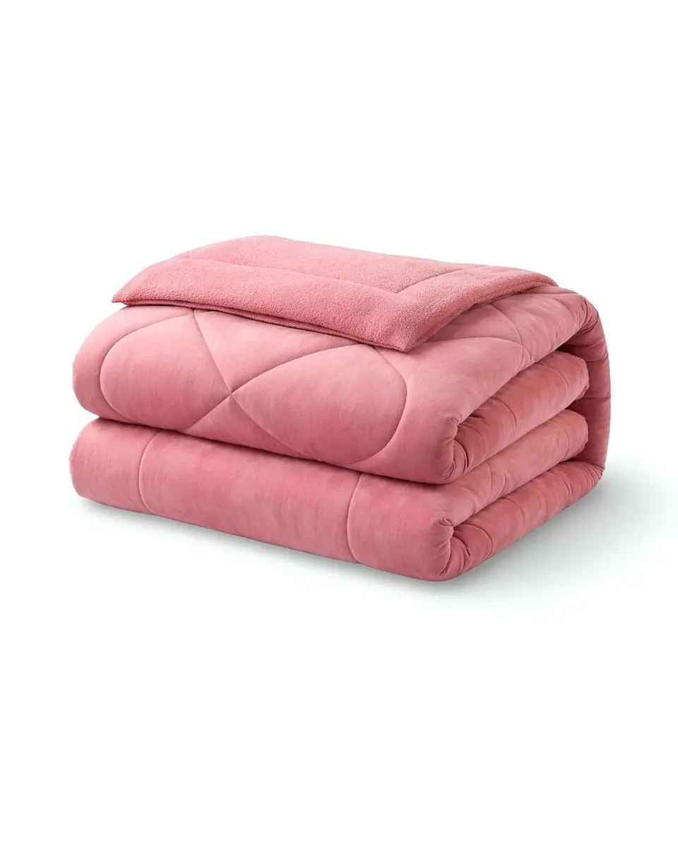 Cubrecama plush con chiporro Acolchado liso King 2