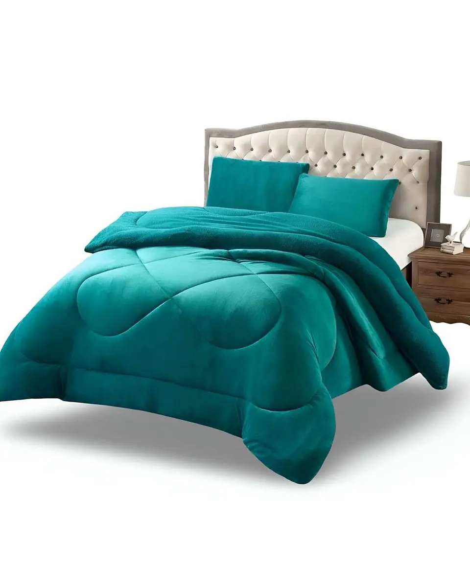 Cubrecama plush con chiporro Acolchado liso King 1
