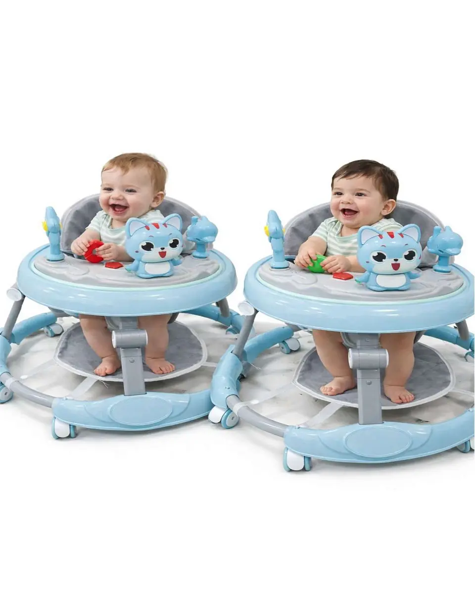 Pack 2 Andador de Bebe Gemelos con Juegos Interactivos - Seguridad y Diversion en sus Primeros Pasos Azul 6