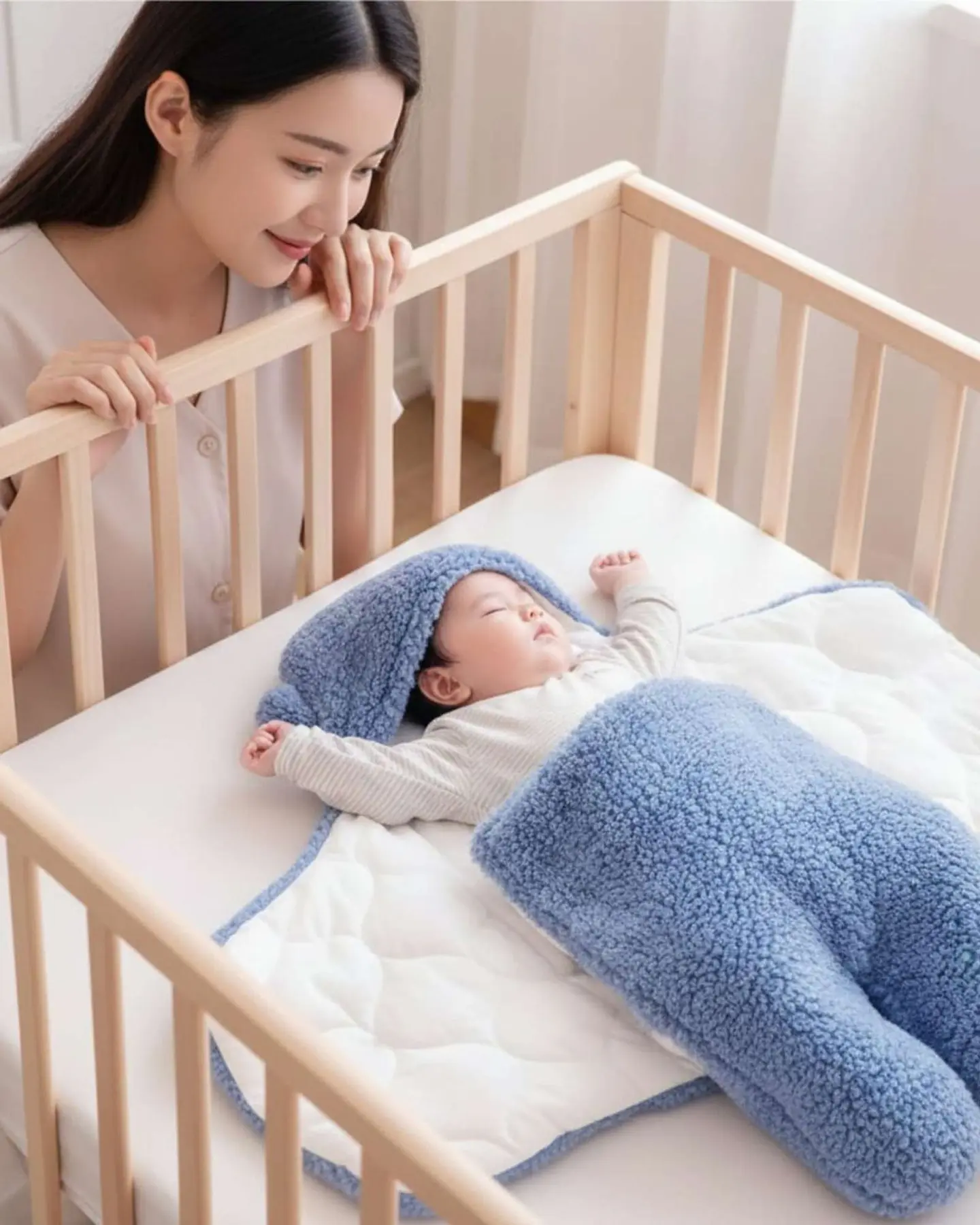 SACO DE BEBÉ OSITO TALLA 6 MESES AZUL 1